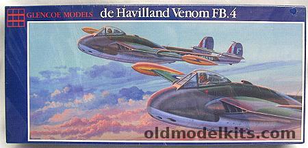 Glencoe 1/48 de Havilland Venom FB.4 - (2) Switzerland / (4) British / Venezuela, 05107 plastic model kit